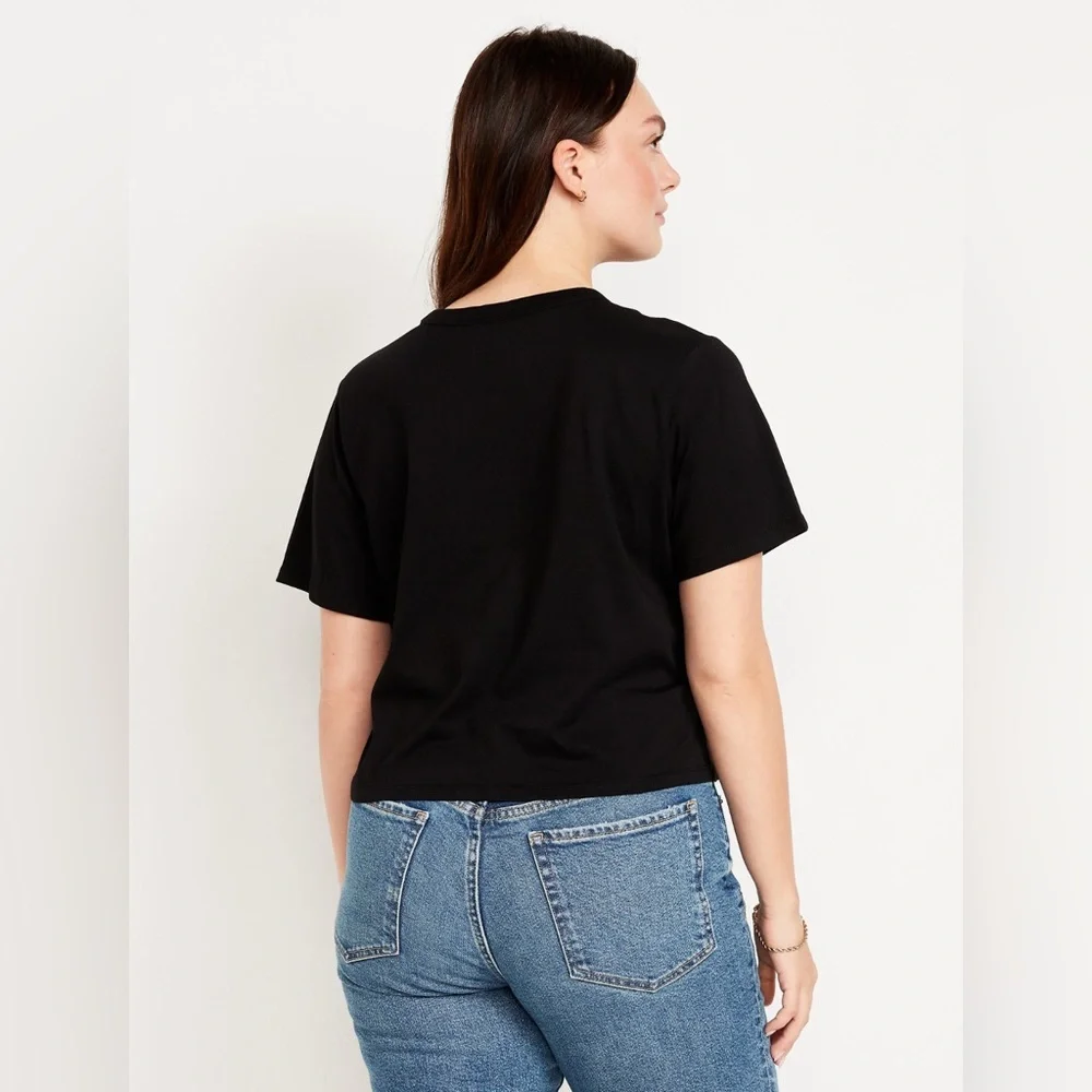 🆕 RESERVED EB Old Navy Women's EveryWear Crop Cropped Short Sleeve T-Shirt 2X - Picture 4 of 15